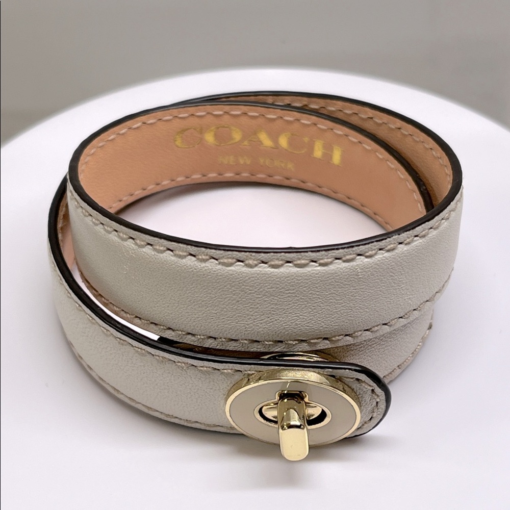Coach Double Wrap Leather Bracelet EUC